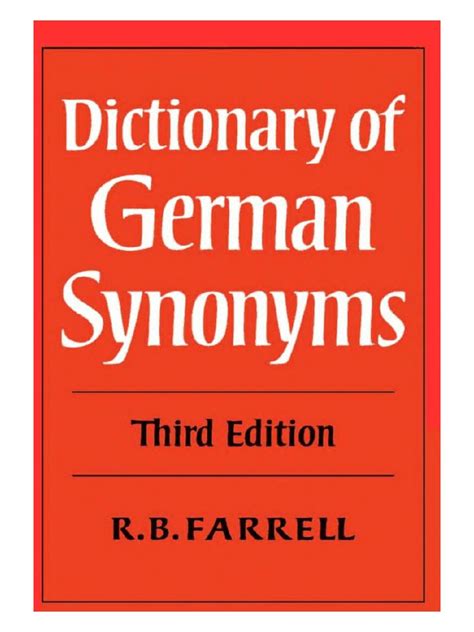 Dictionary Of German Synonyms