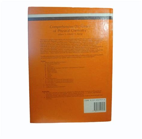 Dictionary Of Physical Chemistry