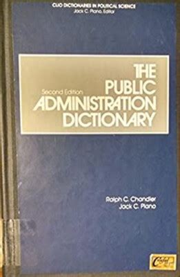 Dictionary Of Public Administration 1st Edition