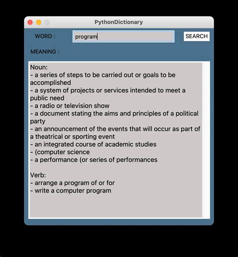 Dictionary Projects Source Code