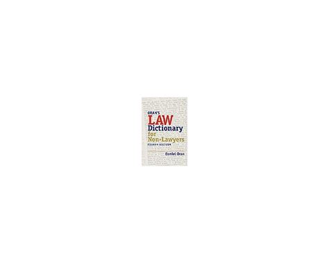 Read Dictionary Nonlawyers Paralegal Reference Materials 