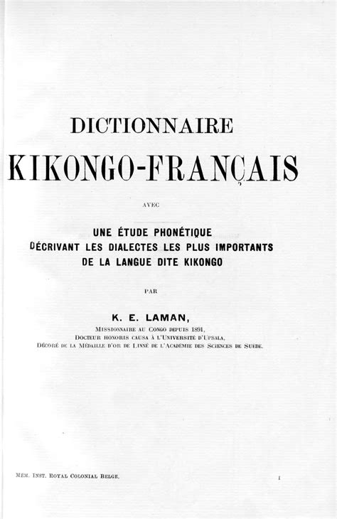 Dictionnaire Kikongo