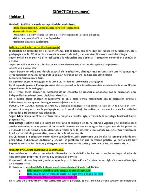 didactica resumen-1 PDF Plan de estudios Enseñando - Scribd