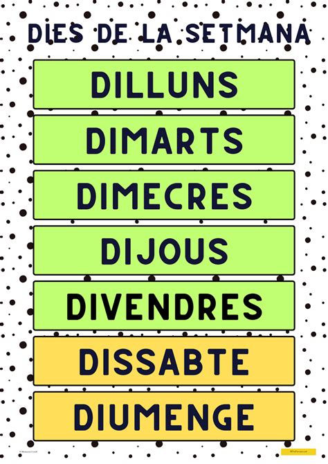 Dies De La Setmana