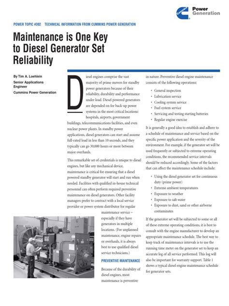 Diesel Maintenance Documents