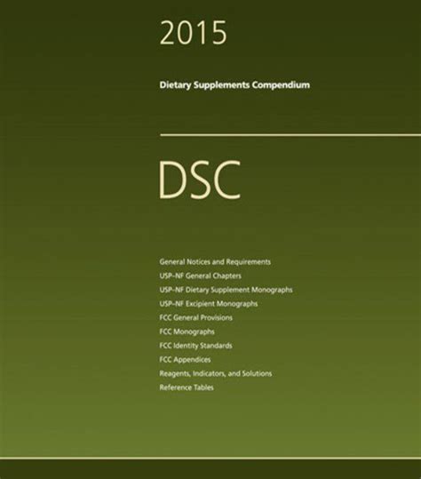 Dietary Supplements Compendium 2015 Usp