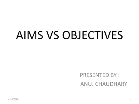 Difference Between Aims And Objectives In Education