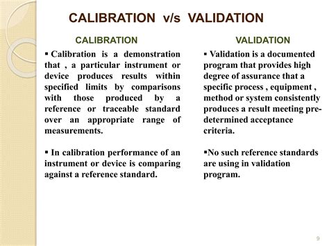 Difference Between Calibration And Validation