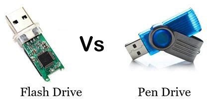 Difference Between Flash Drive And Pen Drive