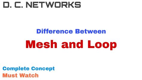 Difference Between Mesh And Loop