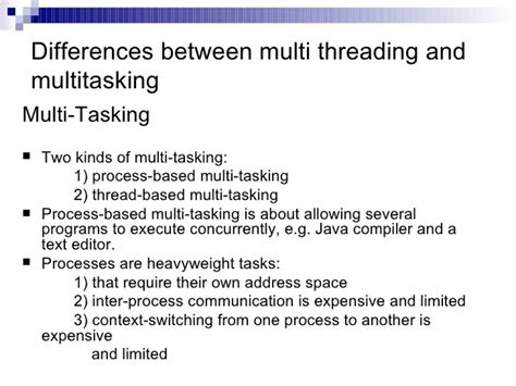 Difference Between Multithreading And Multitasking In Java