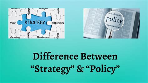 Difference Between Policy And Strategy