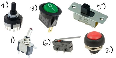 Different Electrical Toggle Switches