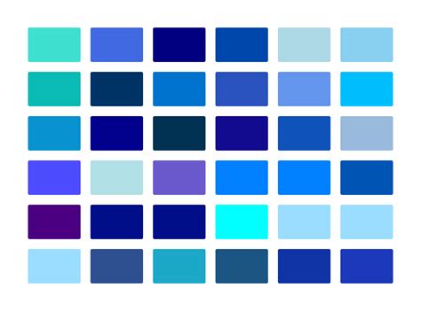 Different Shades Of Blue Blue Shades Colors Types Color Biru - Color Biru