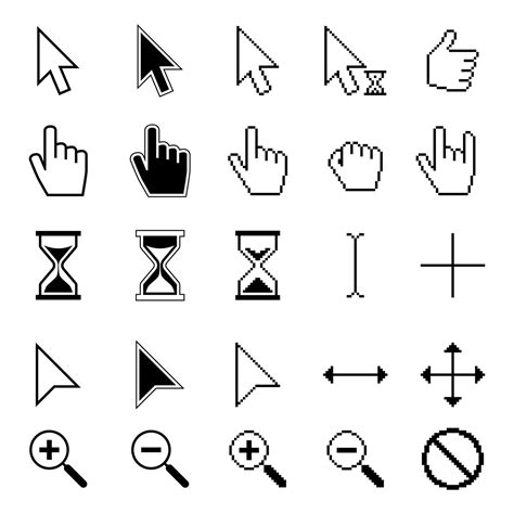 different types of mouse cursors