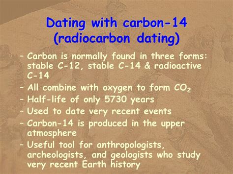 different types of radiocarbon dating