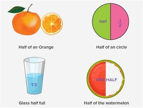 Different Ways To Represent One Half Of A Fractional Parts Of A Circle - Fractional Parts Of A Circle
