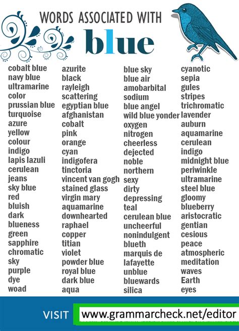 different ways to spell blue