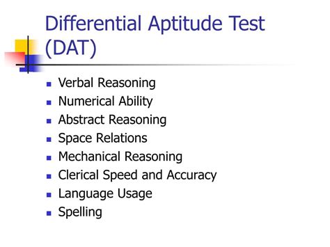 Differential Aptitude Test Sample