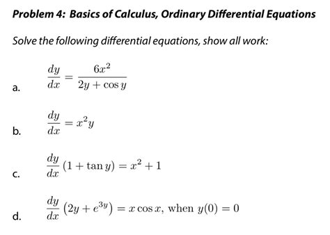 Differential Calculus Problems With Solutions