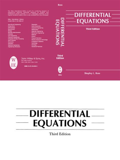 Differential Equation 3rd Edition By Zill Bkchiro