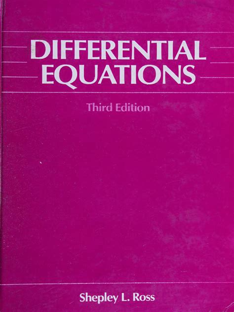 Differential Equations 3rd Edition Shepley L Ross