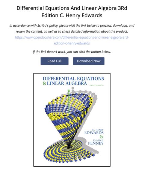 Differential Equations Linear Algebra 3rd Edition Solutions