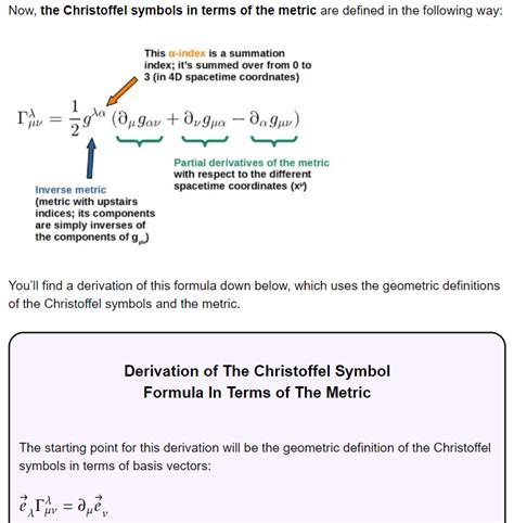 differential geometry - Evaluation of a Christoffel Symbol ...