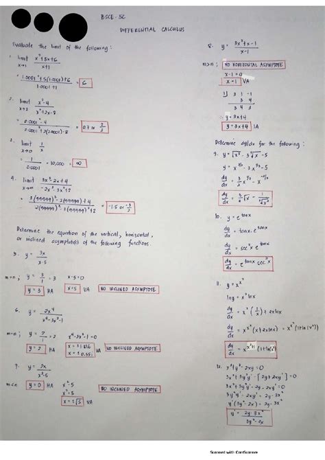 Read Differential Calculus Problems With Solution 