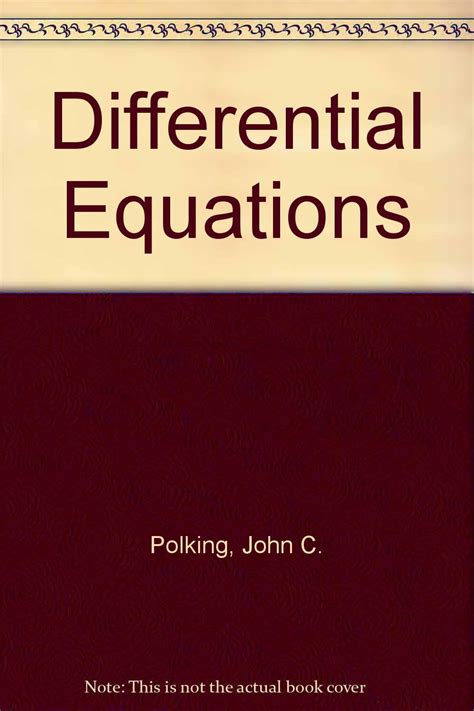 Read Online Differential Equations Polking 