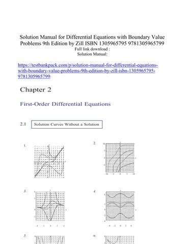 Full Download Differential Equations Zill Solution Manual 9Th Edition 