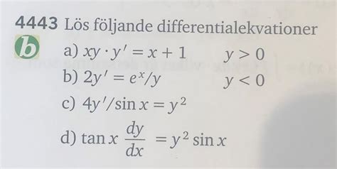 differentialekvationer grad 1  samt 2