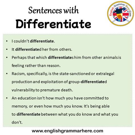 differentiate in english