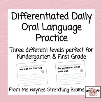 Differentiated Daily Oral Language Dol For Primary Tpt Dol First Grade - Dol First Grade