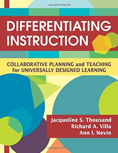 Differentiating Instruction Collaborative Planning And Teaching For Universally Designed Learning