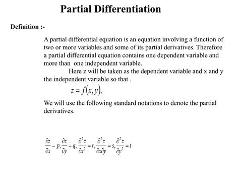 Differentiation And Partial Differentiation