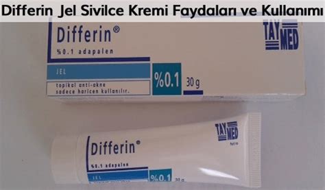 differin sivilce kremi