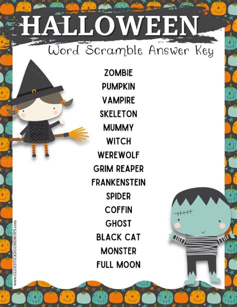 Difficult Halloween Word Scramble With Answers Printable Halloween Word Scramble Hard - Halloween Word Scramble Hard