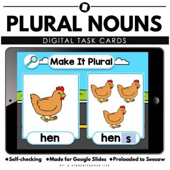 Digital Activities For Plural Nouns Seesaw Google Slides Activities For Singular And Plural Nouns - Activities For Singular And Plural Nouns