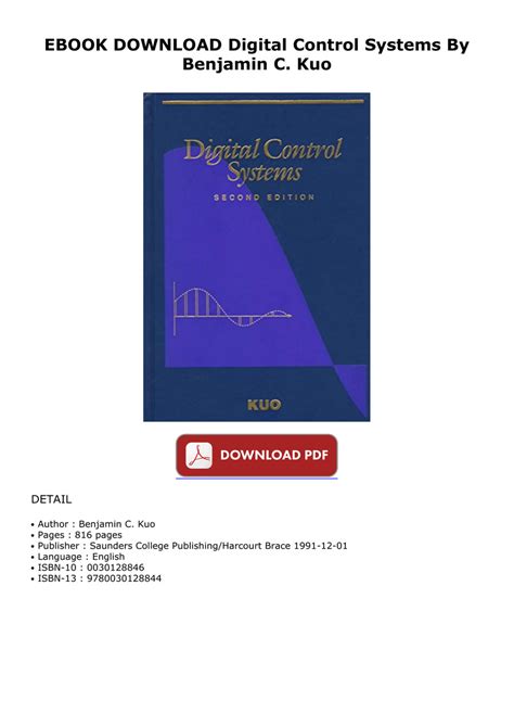 Digital Control Systems By Benjamin C Kuo