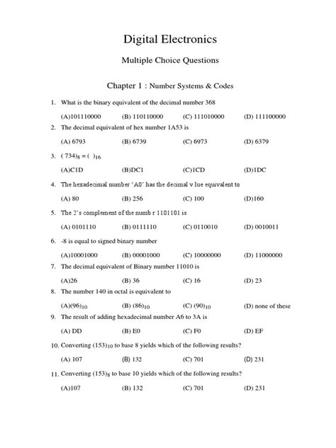 digital electronics exam questions and answer
