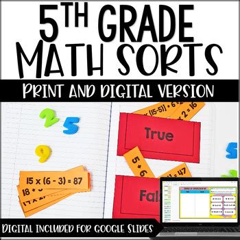 Digital Math Sorts Included For Digital Math Centers Math Sorts - Math Sorts