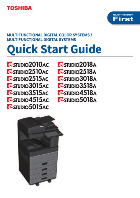 Digital Multifunctional System Start Guide Sharp Usa