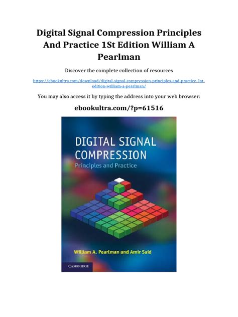 Digital Signal Compression: Principles And Practice