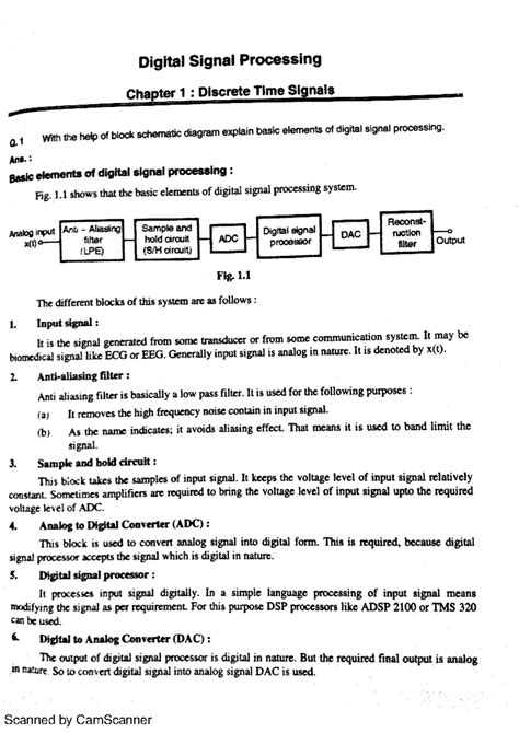 Digital Signal Processing Question And Answer Cse