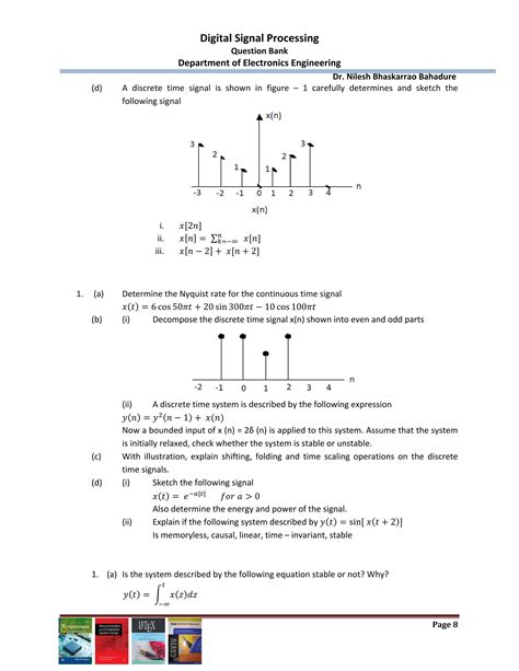 Digital Signal Processing Question Bank With Answers