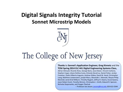 Digital Signals Integrity Tutorial Sonnet Software