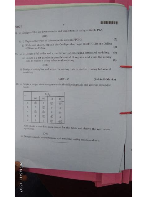 Digital System Design Solved Question Papers