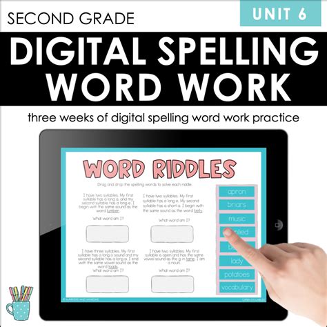 Digital Word Work Second Grade Unit 2 Aligns Word Work Second Grade - Word Work Second Grade