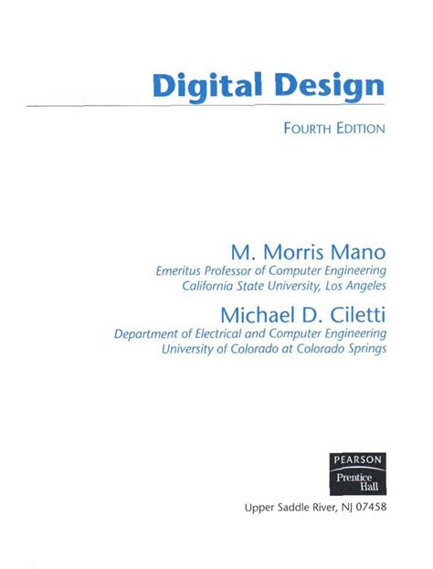 Read Digital Design Morris Mano Solutions File Type Pdf 